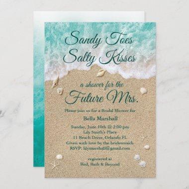 Beach Waves Bridal Shower Invitations