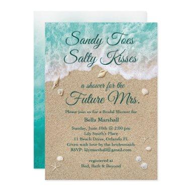 Beach Waves Bridal Shower Invitations