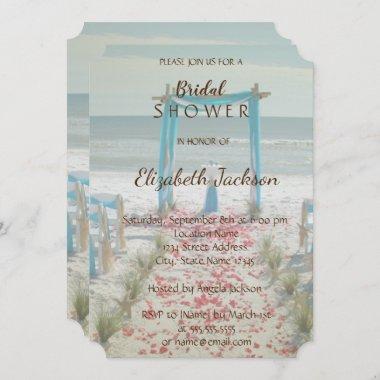 Beach Wedding Arbor Shower Invitations