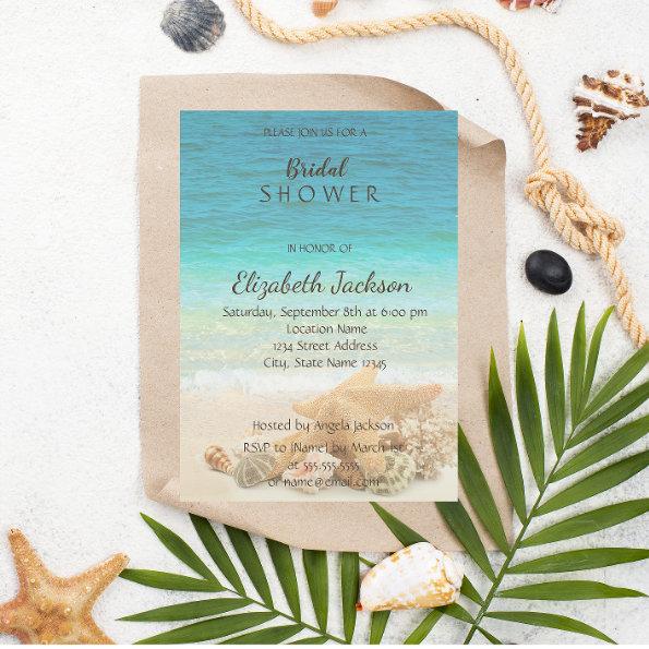 Beach Wedding Bridal Shower Invitations