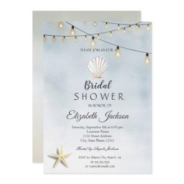 Beach Wedding Lights Seastar Seashell
