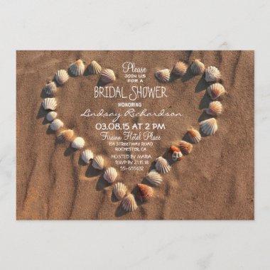 beach wedding sea shells bridal shower Invitations