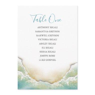 Beach Wedding Seating Chart Table Plan