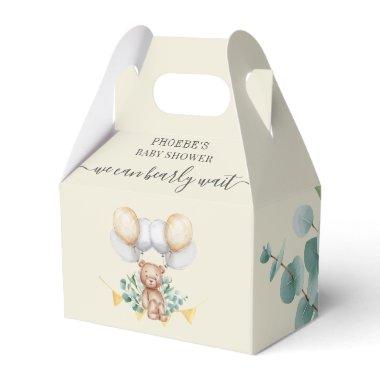 Bearly Wait Baby Shower Woodland Bear Animal Favor Boxes