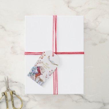 Beary Christmas Watercolor Gift Tag Personalized