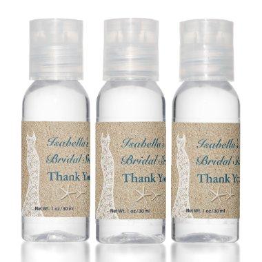 Beautiful Beach Bridal Shower Hand Sanitizer