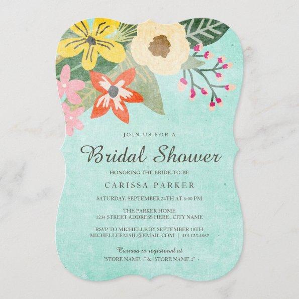 Beautiful Blooms Bridal Shower Invitations