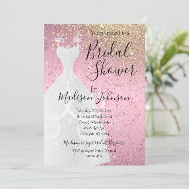 Beautiful Bridal Shower - Pretty Pink Invitations