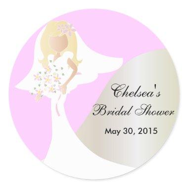 Beautiful Bride  Classic Round Sticker