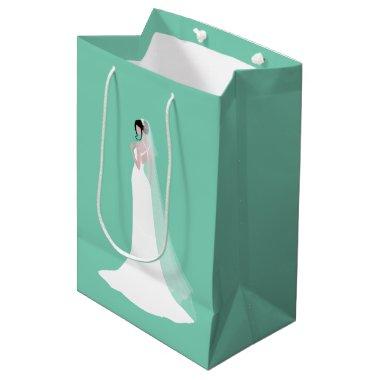 Beautiful Bride in Bridal Gown Medium Gift Bag