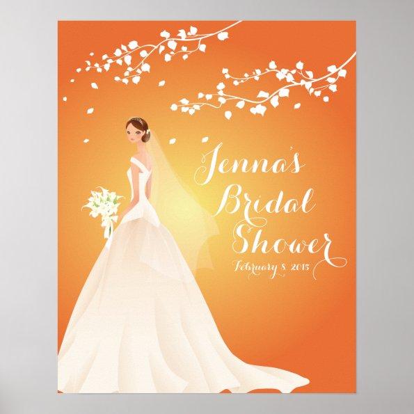 Beautiful Chic Bride Bridal Shower Poster