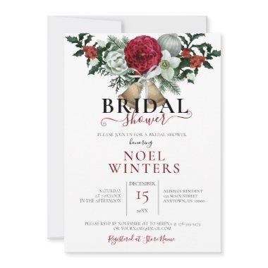 Beautiful Christmas Theme Wedding Shower Invitations