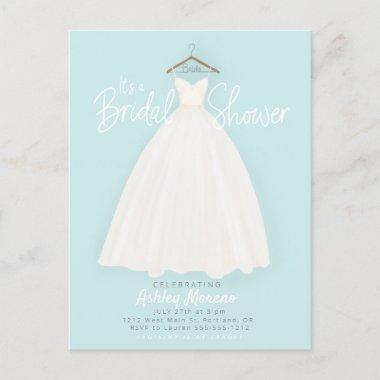 Beautiful dress Bridal/wedding shower Invitation PostInvitations