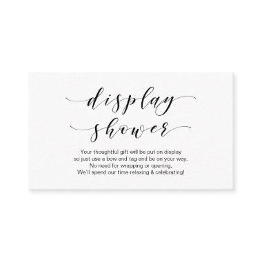 Beautiful Elegance, Black script, Display Shower Enclosure Invitations