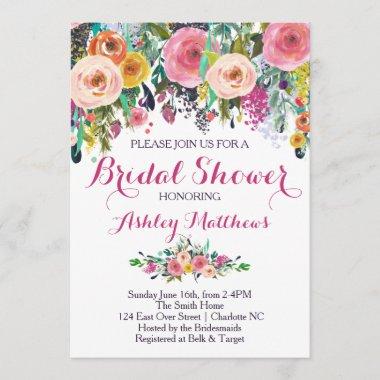 Beautiful Floral Bridal Shower Invitations, Baby Invitations