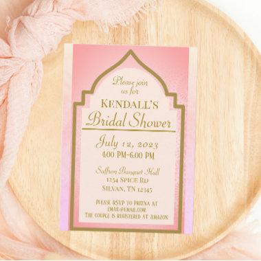 Beautiful Indian Arabian Nights Bridal Shower Invitations
