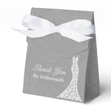 Beautiful Linen Bridal Shower Favor Box