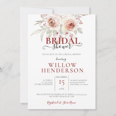 Beautiful Pastel Floral Wedding Shower Invitations