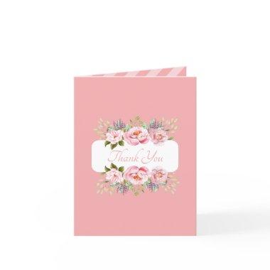 Beautiful Pink Floral Thank You