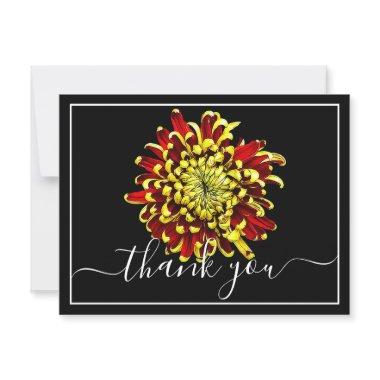 Beautiful Red And Yellow Chrysanthemum Thank You Post