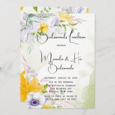 Beautiful Spring Morning Floral Bridesmaids Lunch Invitations