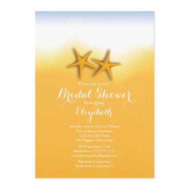 Beautiful Starfish Beach Bridal Shower Invitations