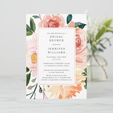 Beautiful Watercolor Floral Bridal Shower Invitations