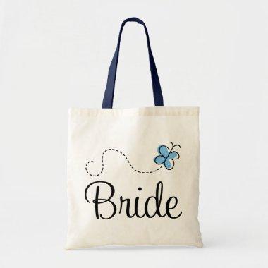 Beautiful Wedding Day Bride Blue Tote Bag