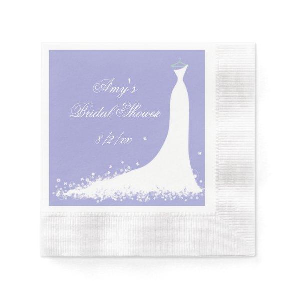 Beautiful Wedding Gown, Bridal Shower, Paper Napkins