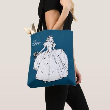 Beautiful White Bridal Shower Blue Elegant Tote Bag