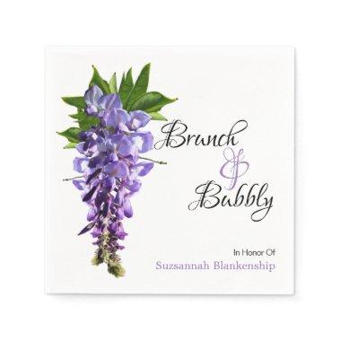 Beautiful Wisteria Brunch Bubbly Bridal Shower Napkins