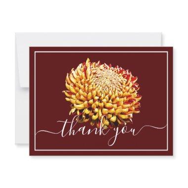Beautiful Yellow And Red Chrysanthemum Thank You Post