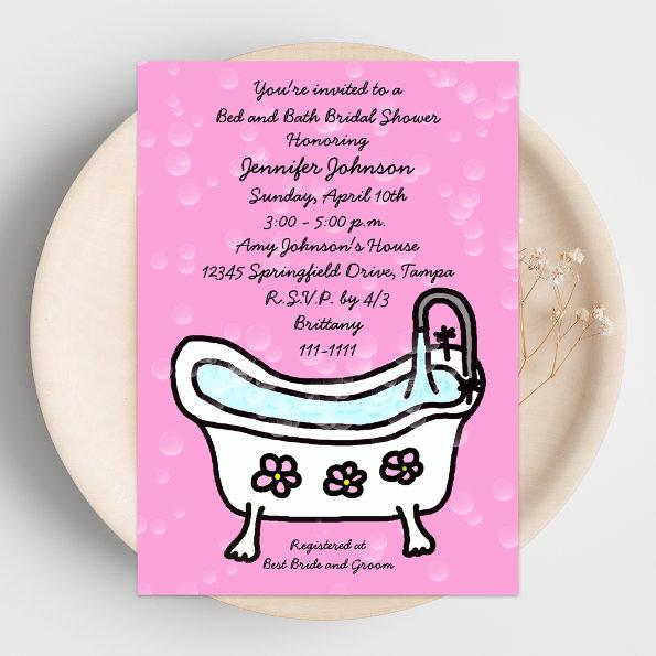 Bed and Bath Bridal Shower Invitations -- Bubbles