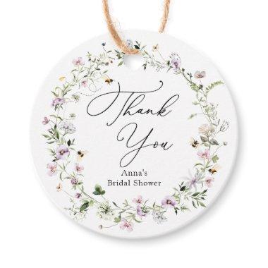 Bee and Lavender Wildflower Bridal Shower Favor Tags