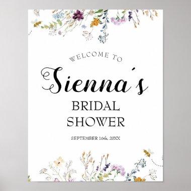 Bee and Wildflower Bridal Shower Welcome Sign