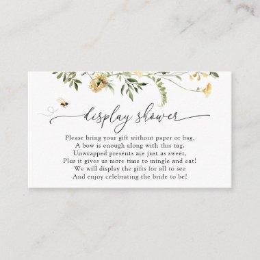 Bee and Yellow Wildflower Display Shower Enclosure Invitations