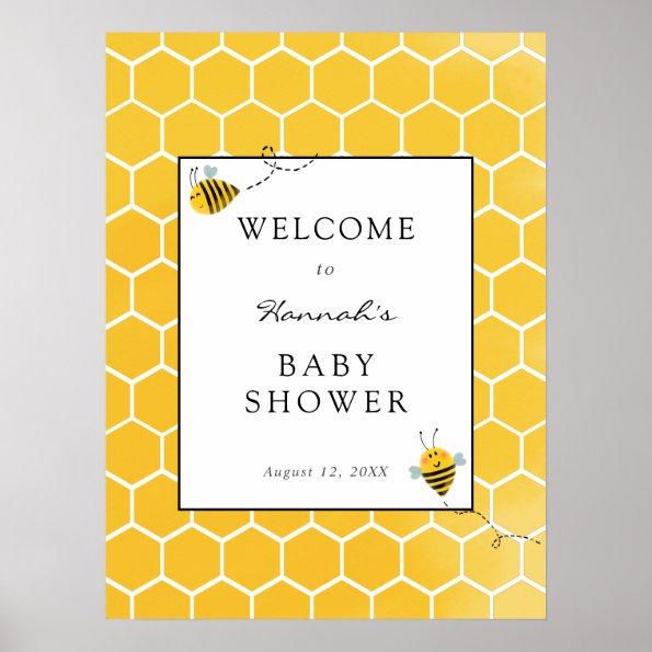 Bee Baby Shower Welcome Sign
