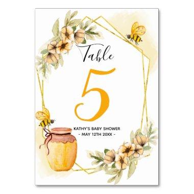 Bee Botanical Modern Table Number