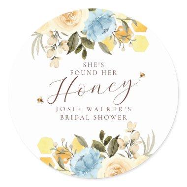 Bee Bridal Shower Classic Round Sticker