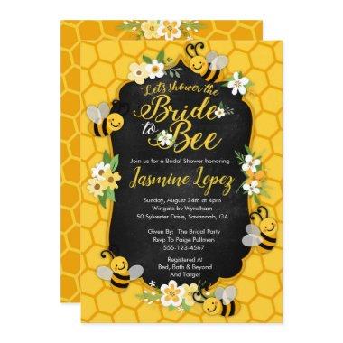 Bee Bridal Shower Invitations