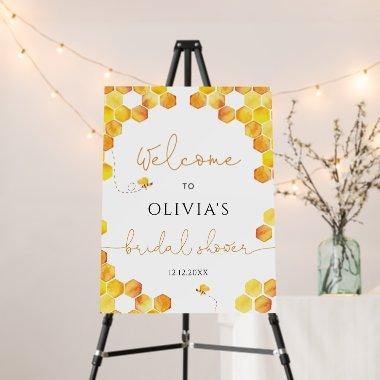 Bee bridal shower welcome foam board