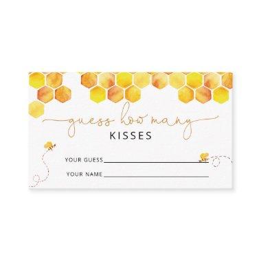 Bee guess how many kisses bridal game enclosure