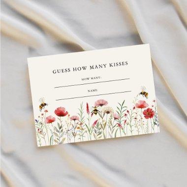 Bee Guess How Many Kisses Bridal Shower Game Invitations