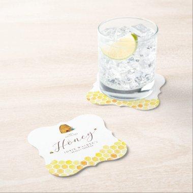 Bee, Honeycomb  Paper Coaster