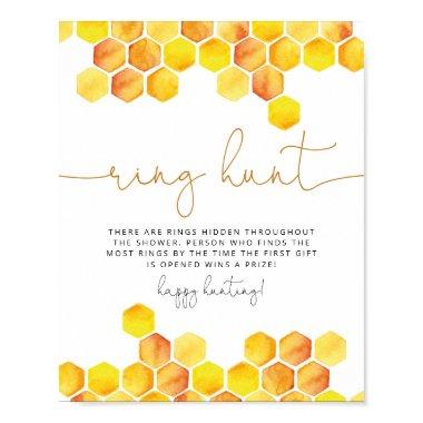 Bee honeycombs ring hunt  game poster
