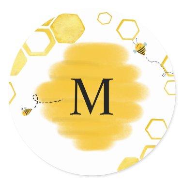 Bee Monogram Sticker