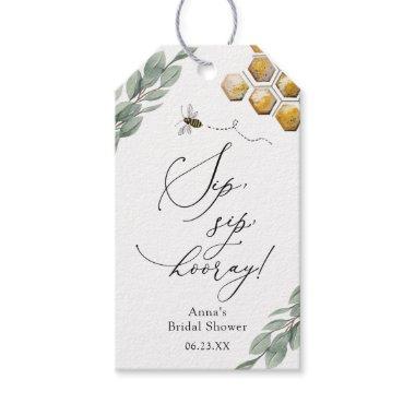 Bee Sip Sip Hoorary Bridal Shower Gift Tags