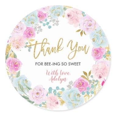 Bee Thank You for bee-ing here Stickers
