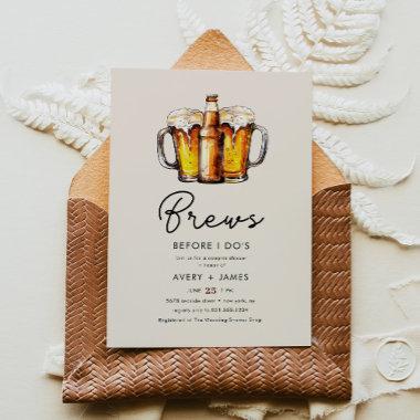 Beer Casual Couples Wedding Bridal Shower Invitations