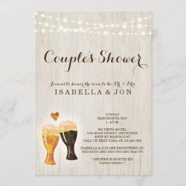 Beer Couple Shower Invitations Bridal Wedding Baby